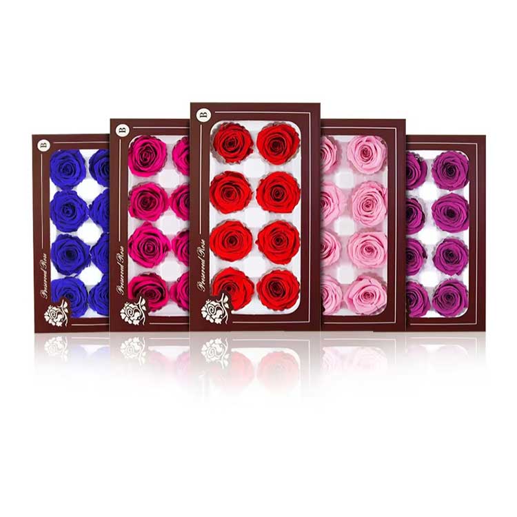 Мәңгілік гүл 8 гүл раушан сыйлық қорабы