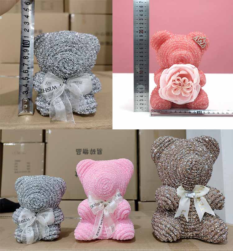 Diamond Rose Bear size Diamond Rose Bear size