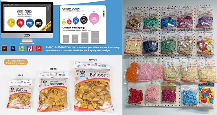 personalized latex balloons packaging