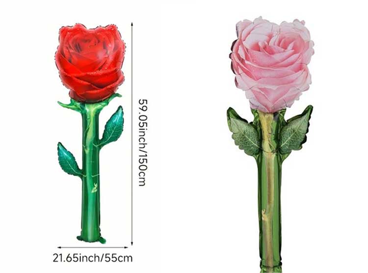 rose shaped foil balloon