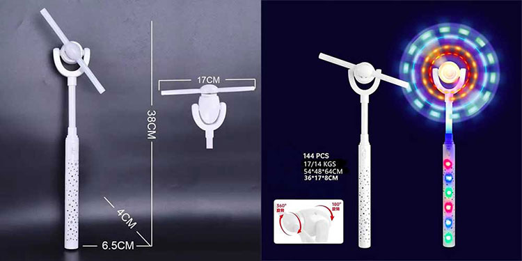 LED Windmill Spinner Magic Wand