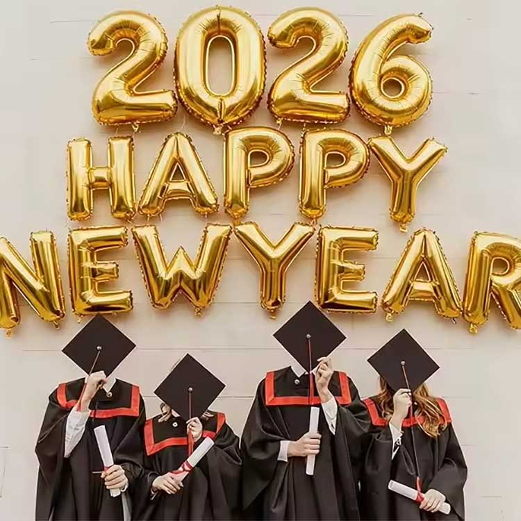 Жаңа жылдық фольга шарлары жинағы