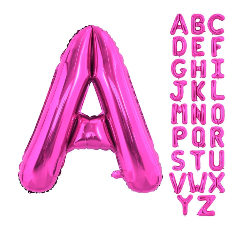 Қызғылт әріпті шарлар